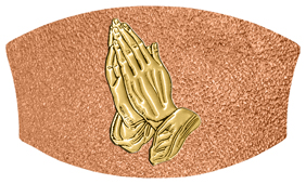 DNSWILL 516 GD SH CP Gold Praying Hands Shimmer Copper